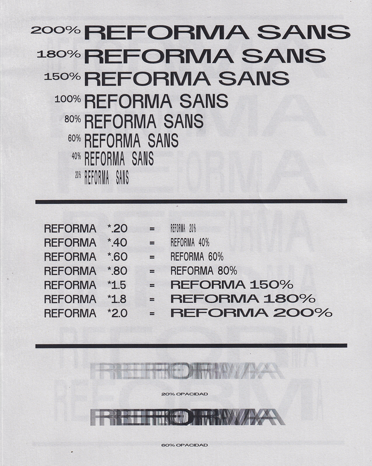 REFORMA PERCENTAGE